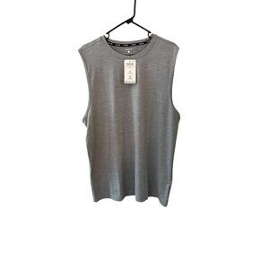 Hurley Mens Gray Sleeveless Performance Tank Top L Moisture-Wicking Stretch Fabr